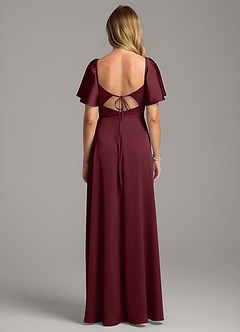 Azazie Chloe Bridesmaid Dresses Cabernet A-Line Sweetheart Neckline Stretch Satin Dress image3