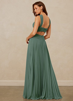 Christian Siriano Bridal for Azazie 1009 Bridesmaid Dresses Pleated Halter Chiffon A-Line Dress image3