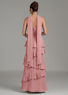 Azazie Imani Bridesmaid Dresses Dusty Rose A-Line Ruched Chiffon Dress image4