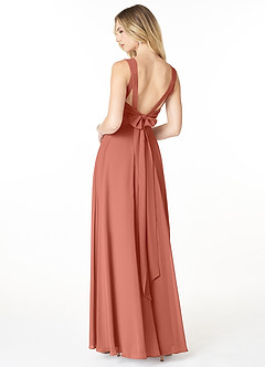 Azazie Julie Bridesmaid Dresses Clay A-Line Sweetheart Neckline Chiffon Dress image2
