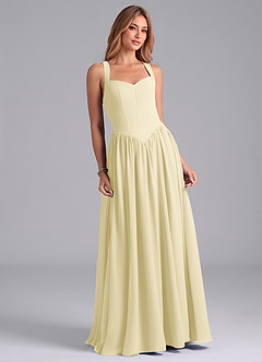 Azazie Francis Suknie dla druhen Linia A Gorset Szyfon Do ziemi Sukienka image4