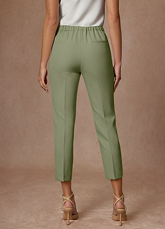 front Kennedy Pistachio Structured Stretch Pants Suit