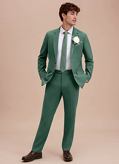 front Ethan Eucalyptus Refined Weave Suit Jacket