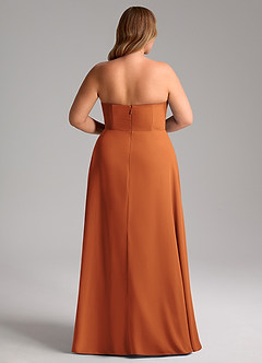 Azazie Wren Bridesmaid Dresses Cinnamon A-Line Side Slit Chiffon Convertible Dress image15