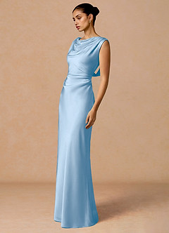 Evarine Haze Blue Maxi Dress | Azazie