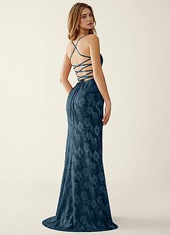 Serapheagn Armada Vestido de fiesta de jacquard con recortes en relieve image2