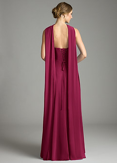 Azazie Ayla Bridesmaid Dresses Burgundy A-Line Sweetheart Neckline Chiffon Dress image10