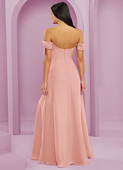 Barbie ♥ Azazie Bridesmaid Dresses Rosette A-Line Off the Shoulder Chiffon Convertible Dress image2