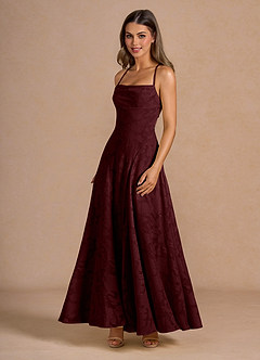 Marlo Wine Corset Prom Dress image5