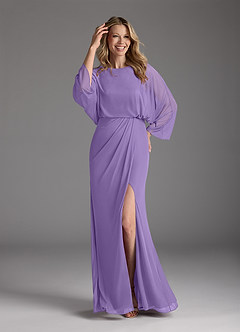 Azazie Ysabella Mother of the Bride Dresses Tahiti Mermaid Pleated Mesh Dress image2