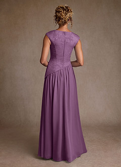 Azazie Kalleen vestidos de madre de la novia Vestido de Glicinia de Gasa de Corte en A con Plisado image3