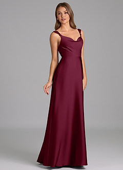 Azazie Beatrice Final Sale Emerald A-Line Sweetheart Neckline Stretch Satin Dress image5