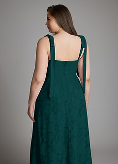 Azazie Debra Vestidos de madrinha de casamento Vestido Pinho de Esgotamento Floral de Linha A com com Bolsos image14