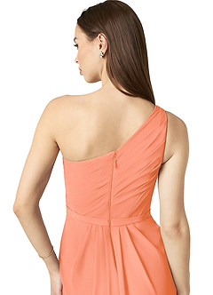 Azazie Sharon laatste Uitverkoop Jurk van Chiffon met A-Lijn One-Shoulder Zonsondergang image7