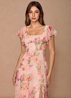 Talia Abstract Bouquet Floral Midi Dress image5