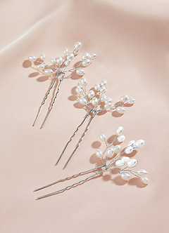 front Pearl Beaded Hairpin Set