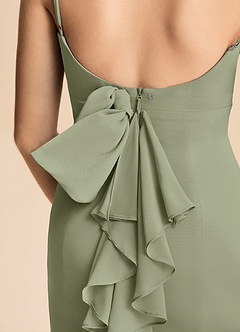 Azazie Lioren Junior Robe Sirène en Mousseline de soie Arc Pistache image7