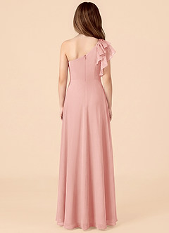 Azazie Arabella Junior Rosette A-Line Ruched Chiffon Dress image2