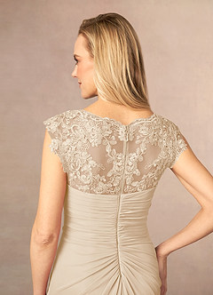 Azazie Jovie Kleider für die Brautmutter A-Linie Spitze Kleid Champagner image5