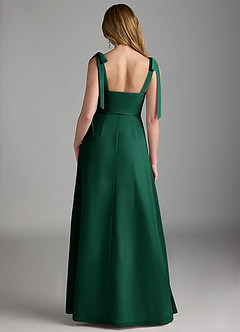 Azazie Lizet Bridesmaid Dresses Emerald A-Line Sweetheart Neckline Chiffon Dress image2