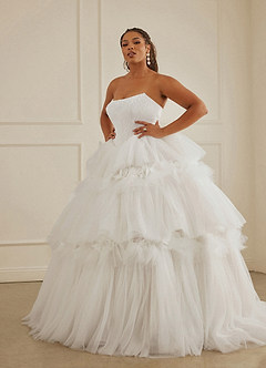 Christian Siriano Bridal for Azazie 2008 Wedding Dresses Diamond White Ball-Gown Sequins Tulle Dress image13