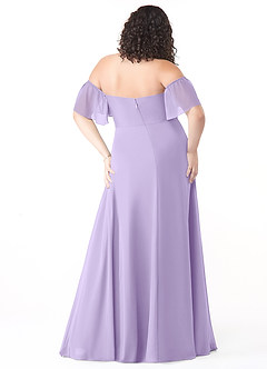 Azazie Sue Bridesmaid Dresses Lilac A-Line Off the Shoulder Chiffon Convertible Dress image8