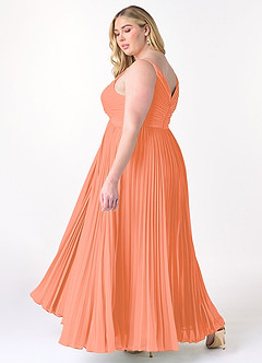 Azazie Raychelle Bridesmaid Dresses Sunset A-Line V-Neck Chiffon Dress image10