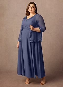 Azazie Devana Mother of the Bride Dresses Stormy A-Line Sequins Chiffon Dress image10