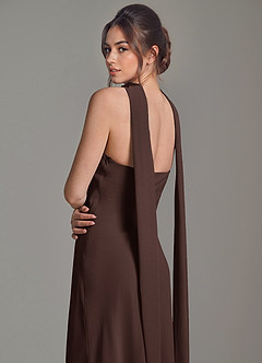 Azazie Ilana Bridesmaid Dresses Ganache A-Line Strapless Chiffon Dress image6