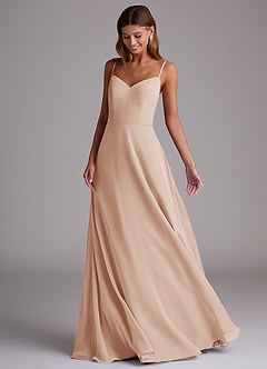 Azazie Marley Bridesmaid Dresses English Rose A-Line Off the Shoulder Chiffon Convertible Dress image5