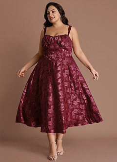 Sylvie Wine Midi Dress image9