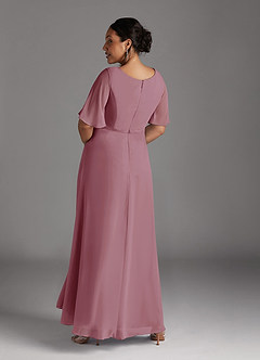 Azazie Tricia Mother of the Bride Dresses Vintage Mauve A-Line V-Neck Pleated Chiffon Dress image11