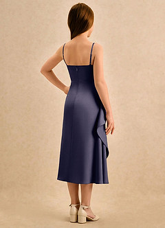 Azazie Canna Girls Formal Flower Girl Klänningar Klänning A-Line i Stretch Satin Plisserad image2