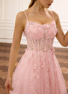 Eloise Rose Robe de bal bustier à broderie florale et sequins, coupe trapèze image5