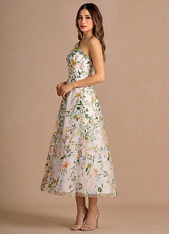 Maribela Blush Pink Multi Midi Dress image5