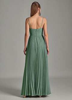 Azazie Chiana Brautjungfernkleider A-Linie Schulterfrei Chiffon Kleid Eukalyptus image6