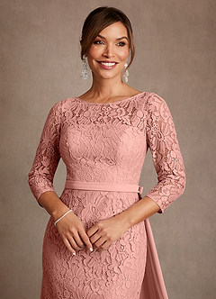 Azazie Van Buren 신부의 어머니 드레스 쉬스 레이스 플로어 길이 드레스 image6