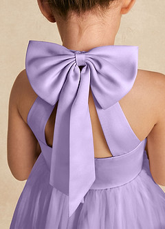 Azazie Bev Blumenmädchenkleider A-Linie Cabrio Tüll Kleid Flieder image5
