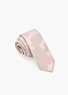 front Floral Burnout Wedding Skinny Tie