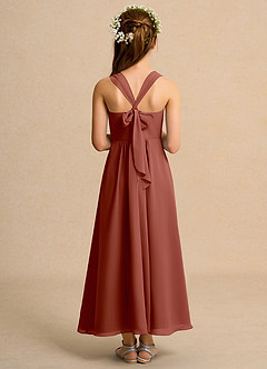 Azazie Tater Junior Formal Flower Girl Klänningar Klä A-Line i Chiffong Plisserad image2