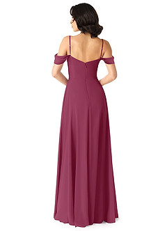 Azazie Tancie Jurken voor bruidsmeisjes Converteerbaar Jurk van Chiffon met A-Lijn Off the Shoulder Moerbei image2