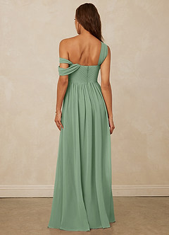 Christian Siriano Bridal for Azazie 1014 Bridesmaid Dresses Matcha A-Line Off the Shoulder Chiffon Dress image3