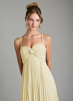 Azazie Tempest Abiti da Damigella Abito Convertibile Impero in Chiffon Corsetto Sorbetto Al Limone image2