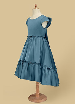 Azazie Lee Final Sale Bermuda A-Line Bow Stretch Satin Dress image8