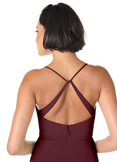 Azazie Ashana Bridesmaid Dresses Cabernet Sheath Sweetheart Lace Mesh Dress image5