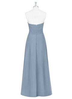 Azazie Arabella Allure Abiti da Damigella Abito Convertibile A-Line in Chiffon Scollo a Cuore Blu Polveroso image9