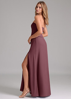 Azazie Jenilyn Bridesmaid Dresses Sangria A-Line Strapless Chiffon Dress image6
