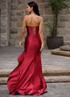 Siren Wine Mermaid Prom Dress image2