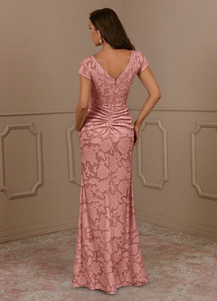 Azazie Roya Mother of the Bride Dresses Rosette Mermaid Ruched Floral Burnout Dress image4