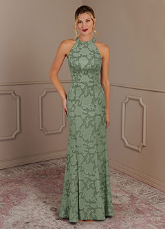 Azazie Tyra Mother of the Bride Dresses Matcha Mermaid Floral Burnout Dress image1